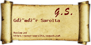 Gömör Sarolta névjegykártya