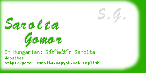 sarolta gomor business card